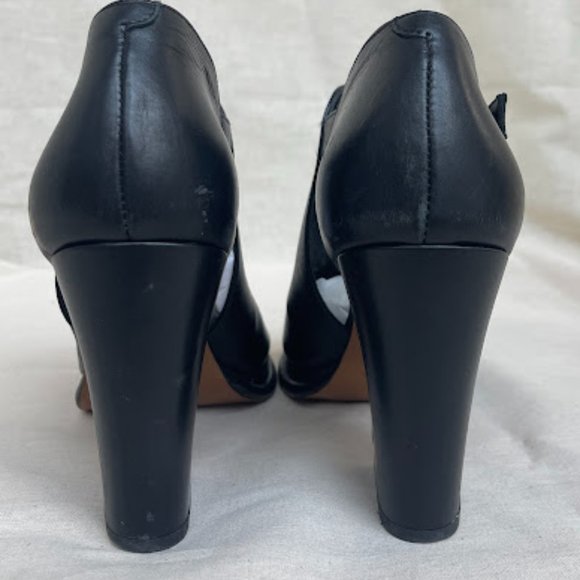 Robert Clergerie Paris Black Leather Heeled Bootie - Picture 3 of 8